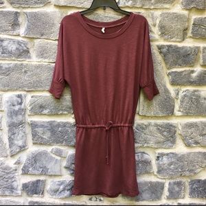 Lanston Burgundy Boyfriend Mini Dress